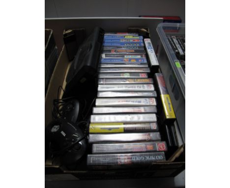 Sega Mega Drive Console Video Games System, PAL1 No.1601-05, with power supply, TV lead, two joypads (one missing direction c