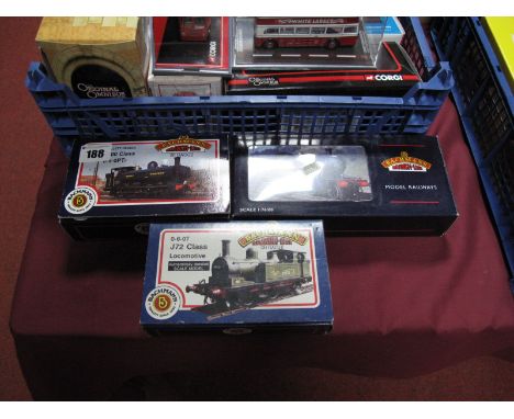 Three Boxed Bachmann "OO" Gauge Steam Locomotives, No.31-901A Collett 0-6-OPT, 8700 G.W.R. green Shirtbutton, No.31-052, J72 