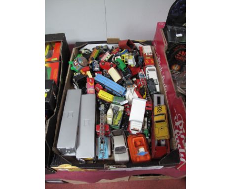 A Quantity of Playworn Diecast Vehicles, Dinky, Corgi, Matchbox, etc, including Corgi Major, Chipperfields Circus and Scammel