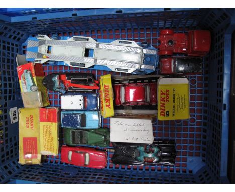 A Quantity of Original Diecast Vehicles, by Dinky, Corgi, Spot-On, including Batmobile and boat, all playworn, four in very p