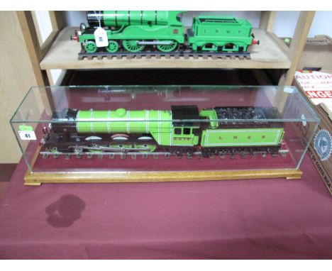 A Scratch Built Scale Model of the 4-6-2 A3 "Flying Scotsman", 22inch long and 4½inch high. Finished in bright green LNER liv