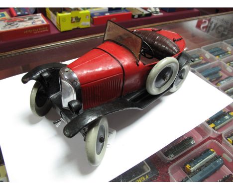 A Circa 1920's Les Jovets Citroen LA 5 Chevaux Carbriolet Tinplate Car. Fully repainted with replacement/missing parts. Also 