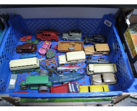 A Quantity of Mainly 1940/1950's Diecast Vehicles, by Dinky and Crescent, amongst others, including Daimler Ambulance, Vangua