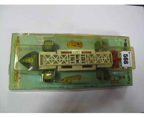 Bubble Boxed Original Dinky Diecast No. 359 Eagle Transporter Space 1999, very good plus, discolouration to bubble plastic co