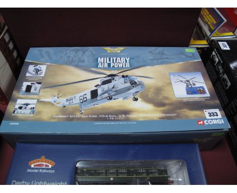 Boxed Corgi Aviation Archive 1:72 Scale Diecast "Sikorsky SH-3D Sea King-HS-4 Sqn U.S. Navy 1969 Apollo Recovery" Helicopter.