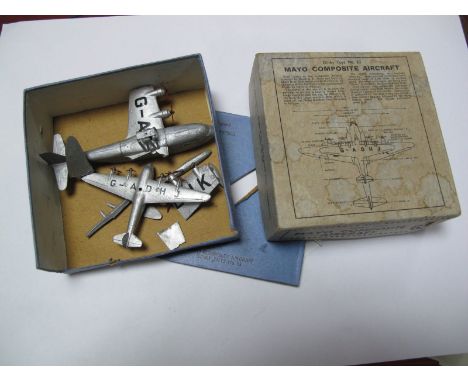 A Pre War Dinky No.63 Mayo Composite Aircraft, although original aircraft has broken into a number of pieces. Boxed with orig