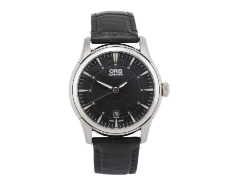 Oris: A Stainless Steel Automatic Calendar Centre Seconds Wristwatch, signed Oris, model: Artelier, ref: 7670, circa 2016, (c