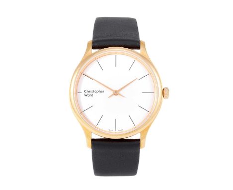 Christopher Ward: A Plated Wristwatch, signed Christopher Ward, model: Malvern 595, ref: C5, circa 2019, manual wound lever m