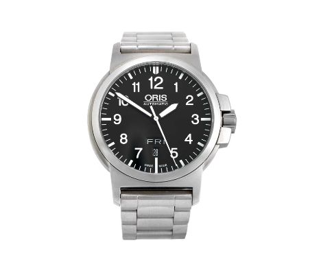Oris: A Stainless Steel Automatic Day/Date Centre Seconds Wristwatch, signed Oris, model: BC3 Advanced Day Date, ref: 7641-41