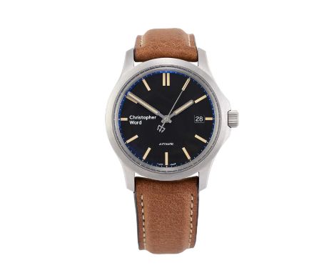 Christopher Ward: A Stainless Steel Automatic Calendar Centre Seconds Wristwatch, signed Christopher Ward, model: Trident Cla