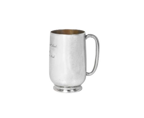 A Chinese Export Silver Mug,  Artisan Workshop Mark of Da Ji, Canton, Retailed by Wang Hing, Hong Kong and Canton, Date 1888 