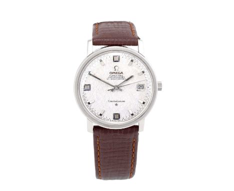 Omega: A Stainless Steel Automatic Calendar Centre Seconds Wristwatch, signed Omega, Chronometer Officially Certified, model: