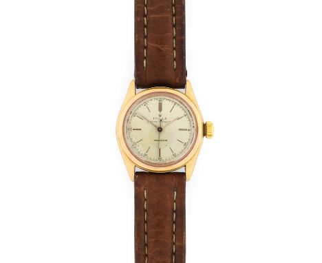 Rolex: A Gold Capped Centre Seconds Wristwatch, signed Rolex, Oyster, Elegante, Precision, ref: 4270, circa 1943, manual woun