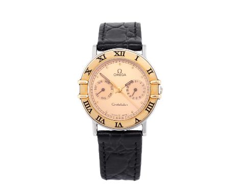 Omega: A Steel and Gold Day/Date Centre Seconds Wristwatch, signed Omega, model: Constellation, ref: 196.1080, circa 1990, (c
