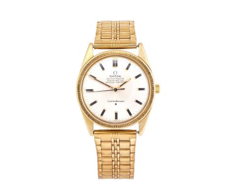 Omega: An 18 Carat Gold Automatic Centre Seconds Wristwatch, signed Omega, Chronometer Officially Certified, model: Constella