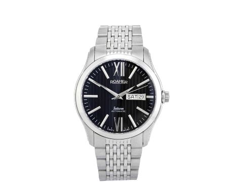 Roamer: A Stainless Steel Automatic Day/Date Centre Seconds Wristwatch, signed Roamer, model: Saturn, ref: CG19.00ROX, circa 