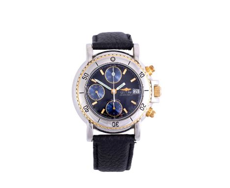 Sector: A Bi-Metal Automatic Calendar Chronograph Wristwatch, signed Sector, model: Golden Eagle, ref: 2021961027, circa 1995