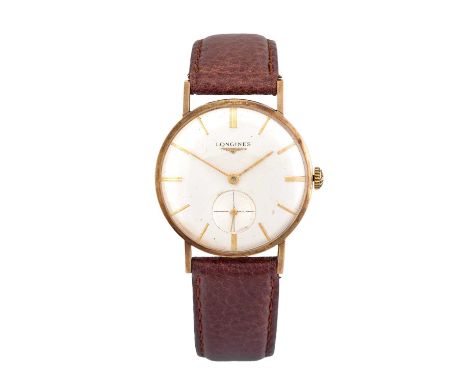 Longines: A 9 Carat Gold Wristwatch, signed Longines, 1963, (calibre 370) manual wound lever movement signed and numbered 127