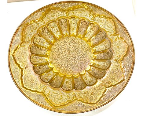 Vintage Persian copper charger, approxiamte diameter 22.5 inches
