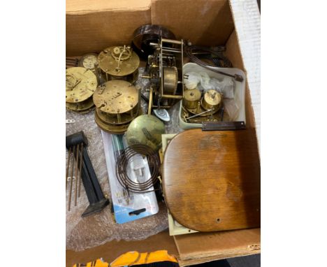Selection of clock parts all for spares or repairs 