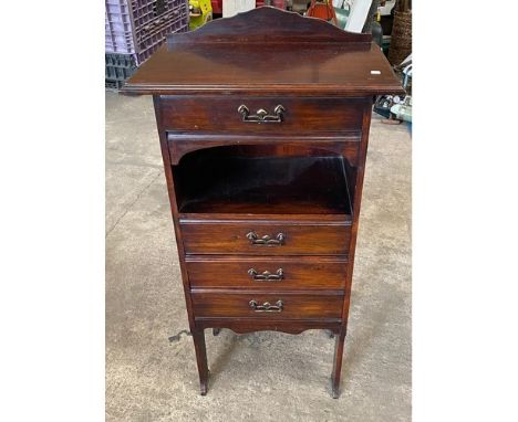 Mahogany record cabinet, drop front drawers, approximate measurements: Height 40 inches, Width 22 inches, Depth 15 inches