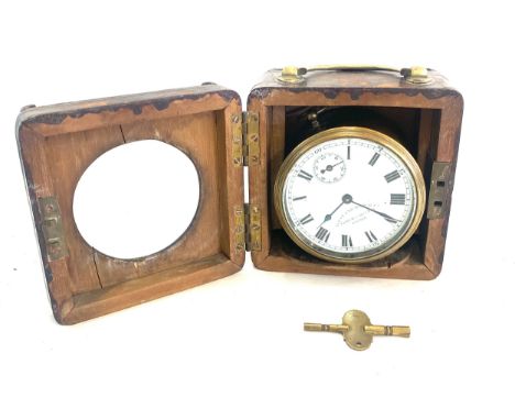 Antique vintage cased clock, west end watch co, Bombay Calcutta