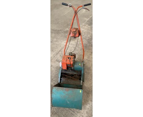 Vintage petrol Suffolk lawnmower, untested 
