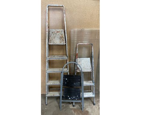 Set 3 Aluminum step ladders