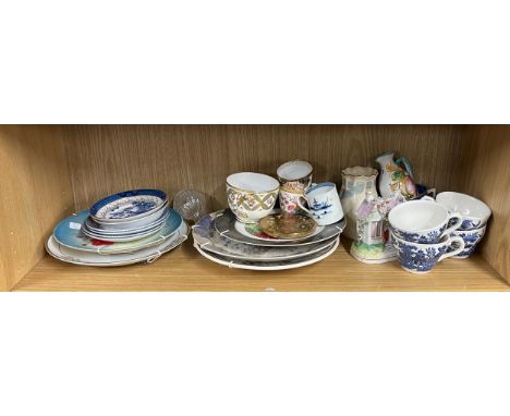 Selection of miscellaneous includes Compact, Blue and white pottery, collectors plates etc 