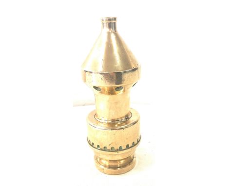 A vintage bronze Knowsley cast metal company hose nozzle with valves 