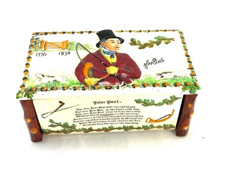 Crown Devon Fieldings John Peel Fox Hunting musical cigarette box Complete with working music and opening mechanism 