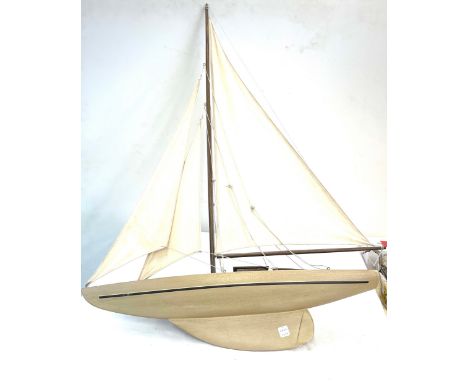 Vintage wooden pond yacht 