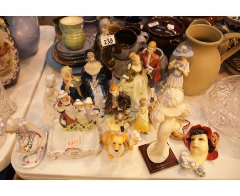 Collection of mixed ceramic figurines. This lot is not available for in-house P&amp;P. 