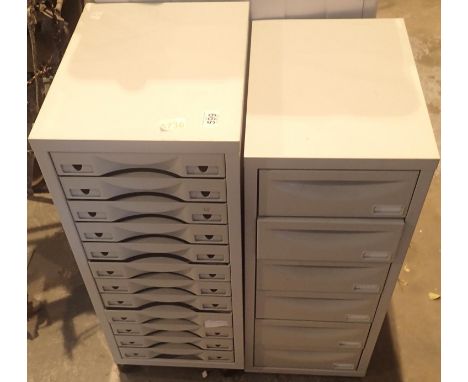 Two lightweight A4 filing cabinets This item is not available for in-house P&amp;P 