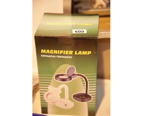 Boxed magnifier lamp, This lot is not available for in-house P&amp;P. 