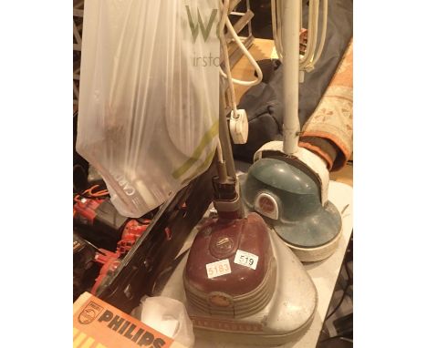 Two vintage floor polishers, Hoover and Electrolux. This lot is not available for in-house P&P.Condition Report: All electric