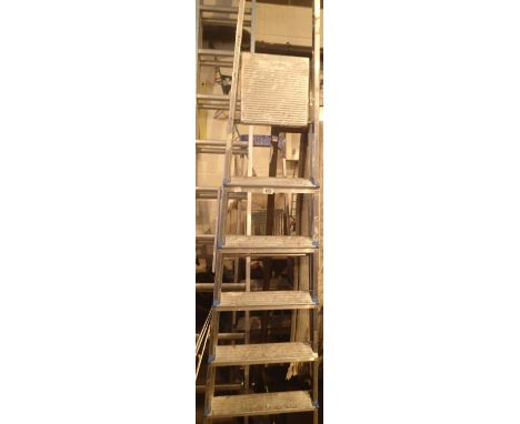 Six step aluminum step ladder. This lot is not available for in-house P&amp;P. 