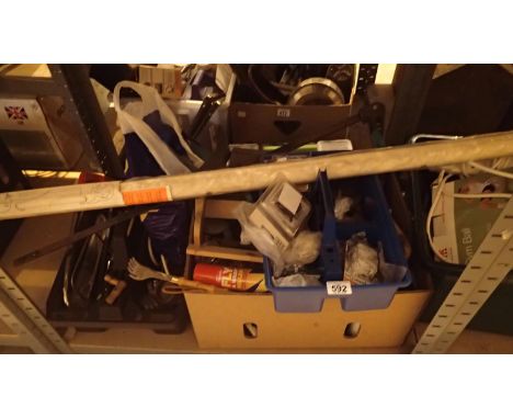 Four boxes of mixed workshop tools etc. This lot is not available for in-house P&amp;P. 