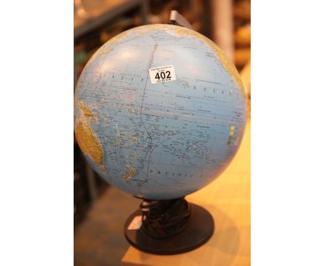 Large 33 cm diameter  illuminated globe. This lot is not available for in-house P&amp;P. 