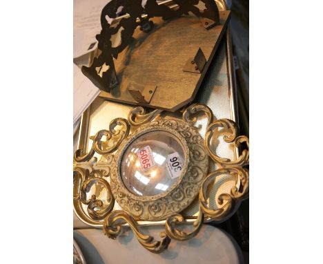 Small gilt framed mirror, matching shelf and a tray. Not available for in_houseP&amp;P 