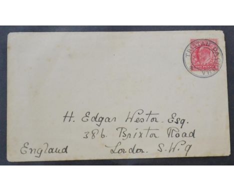 Tristan da Cunha. A small cover album housing a range of Postal history, First Day and commemorative covers from early 1920s 