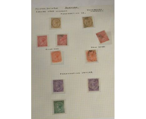 Bermuda. An 1865 to 1962 mint and used collection on loose album leaves with a number of shades and some covers. Includes 192