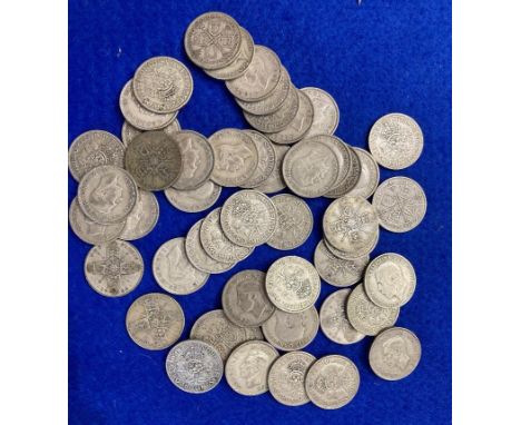 COINS Pre 1947 Silver Florins various conditions (568g)