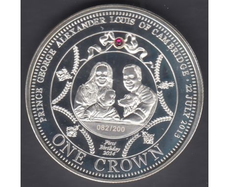 COINS 2014 Prince George Silver Piedfort Crown TDC (50g) with cert only 200 minted 