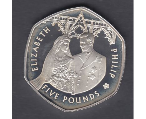 COINS 2007 Large £5 silver coin Alderney in capsule