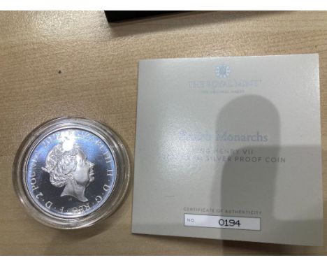 COINS 2022 Henry VII silver proof 1oz coin pure silver with cert 