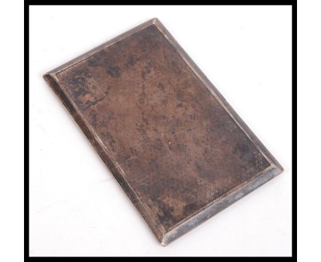 An early 20th century silver hallmarked cigarette case by&nbsp;Robert Pringle &amp; Sons bearing Chester hallmarks for 1928. 