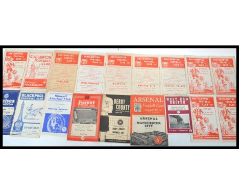 A collection of vintage Football sporting programmes to include West Ham United , Manchester City, Millwall , Bristol Rovers 