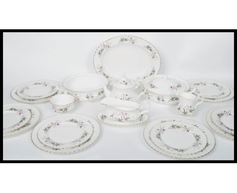 A retro Royal Kent part dinner service in ' The Sylvia ' pattern, consisting of various&nbsp; plates, tureens etc. All stampe