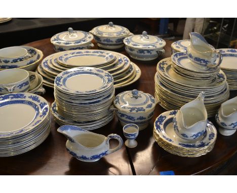 An early 20th century Booths Blue Dragon China dinner service comprising cups, saucers plates, tureens and many other items e